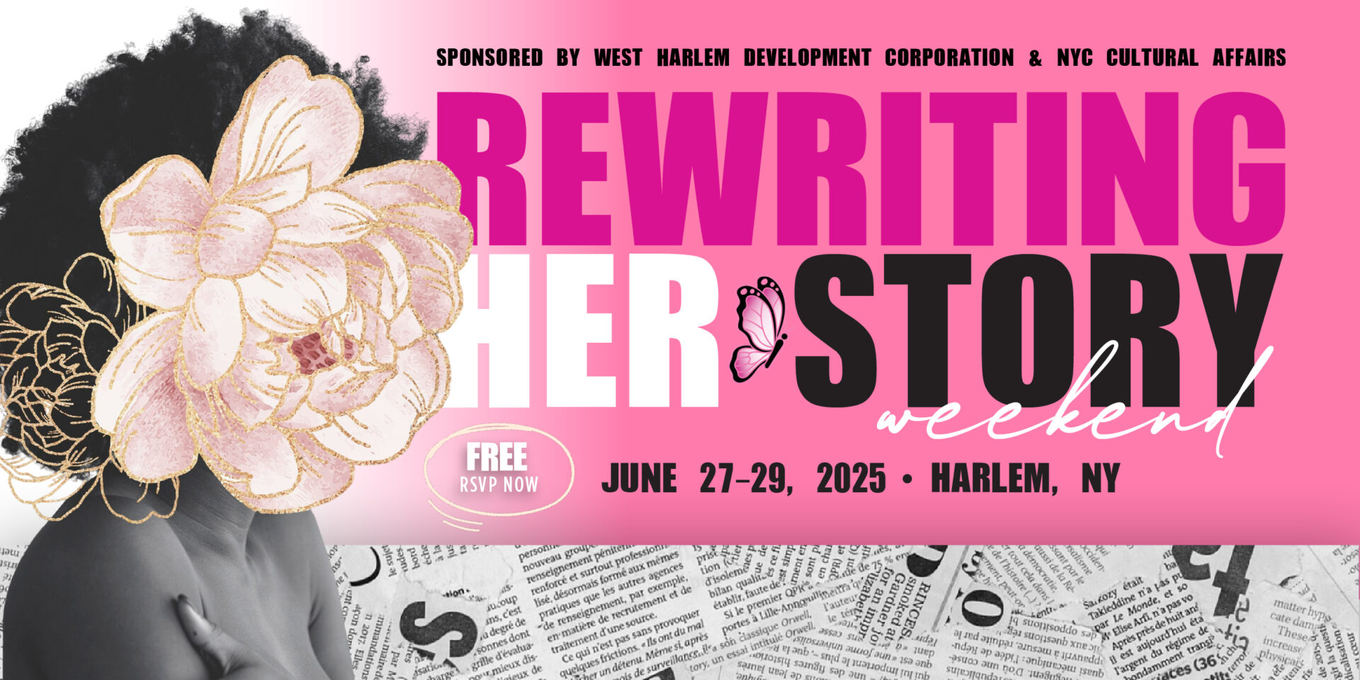 RHS_EmailBanner_1200x600_WEB rewriting her story weekend June 27th through the 29th harlem New York Free RSVP now